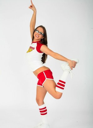 18 year old girl Nicole Ray showing off her tits and twat on golf course